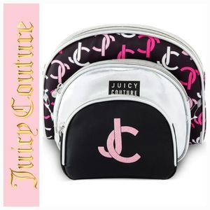 Juicy Couture JC Logo 3-PC Makeup Bag Set